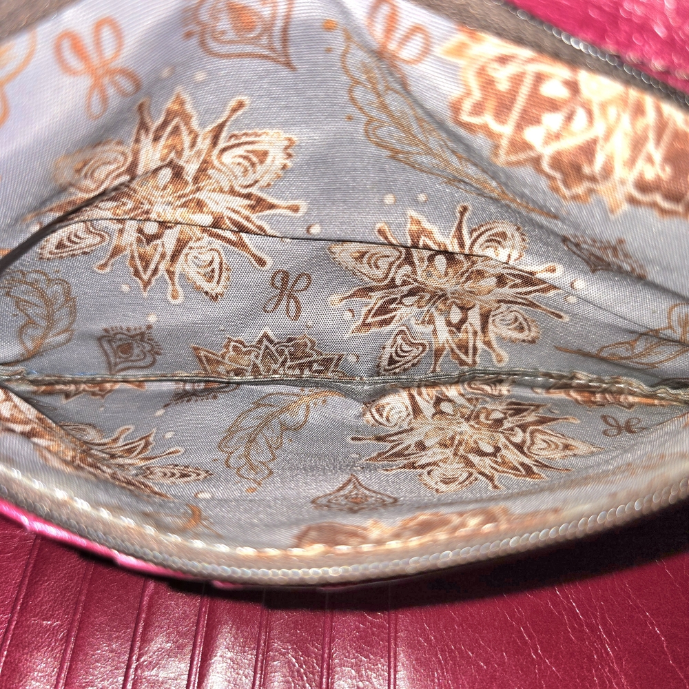 HOBO Leather Fold-Over Clutch in Deep Wine - Picture 6 of 12